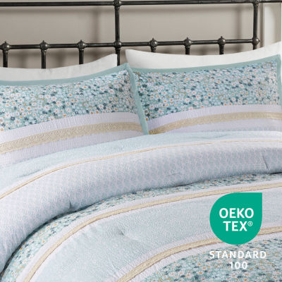 Madison Park Evian Seersucker 5-pc. Midweight Comforter Set