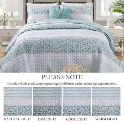 Madison Park Evian Seersucker 4-pc. Hypoallergenic Quilt Set