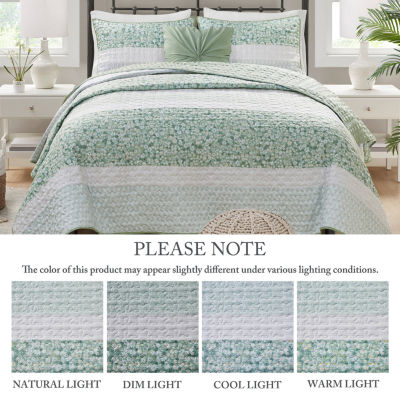 Madison Park Evian Seersucker 4-pc. Hypoallergenic Quilt Set