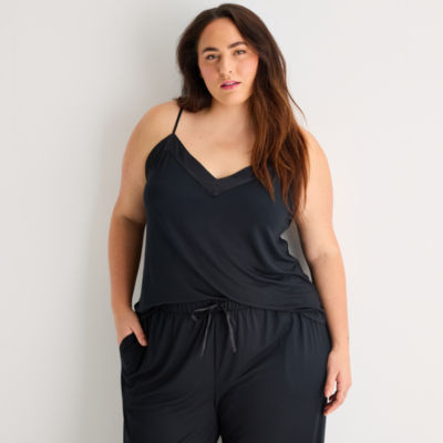 Ambrielle Womens V-Neck Sleeveless 2-pc. Pajama Sets