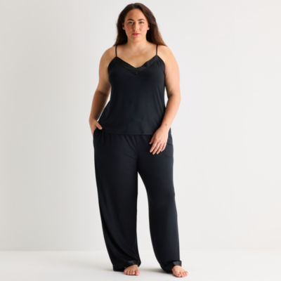 Ambrielle Womens V-Neck Sleeveless 2-pc. Pajama Sets