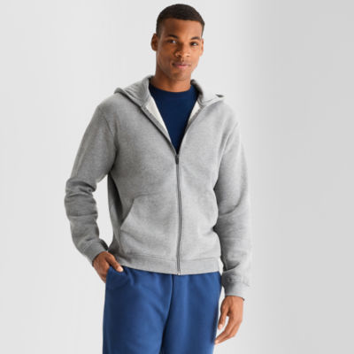 Xersion Quick Dry Cotton Blend Fleece Mens Long Sleeve Zipper Active Hoodie