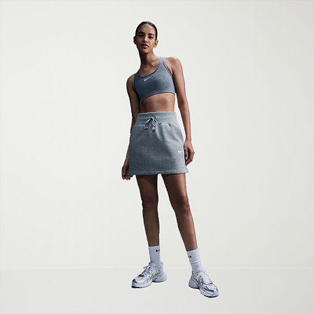 Nike Swoosh Womens Padded Medium Support Sports Bra, Large, Gray