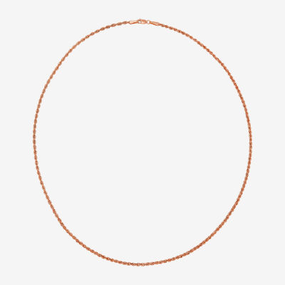 10K Gold 22 Inch Hollow Rope Chain Necklace JCPenney