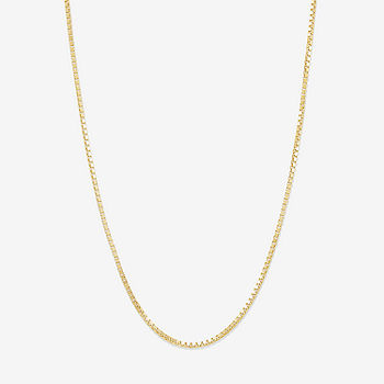 Adjustable 14K Gold 22 Inch Solid Box Chain Necklace - JCPenney