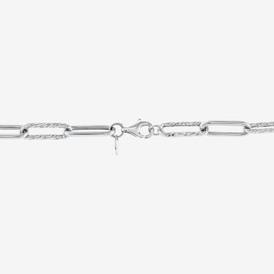 Made Italy Womens 22 Inch 14K Gold Link Necklace Paperclip