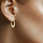 14K Yellow Gold 19.15mm X Hoop Earrings