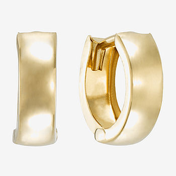 14k Gold 11.5 mm Hinged Huggie Hoop Earrings 14k Gold 11.5 mm Hinged Huggie Hoop Earrings
