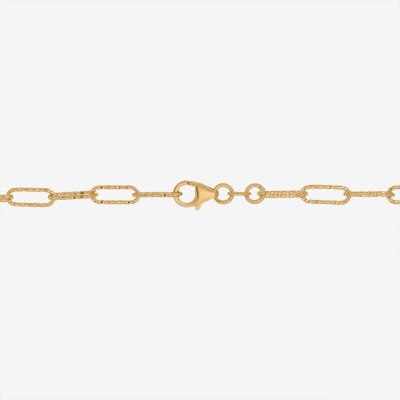 Made in Italy Womens 18 Inch Gold Over Silver Link Necklace