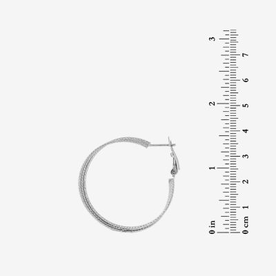 Sterling Silver 36mm Hoop Earrings