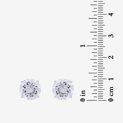 DiamonArt® White Cubic Zirconia Sterling Silver 10mm Stud Earrings