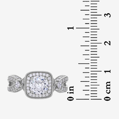 DiamonArt® Womens 6 CT. T.W. White Cubic Zirconia Sterling Silver Solitaire Cocktail Ring