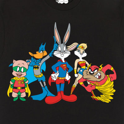 Mens Crew Neck Short Sleeve Looney Tunes Graphic T-Shirt