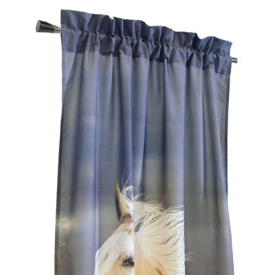 Photo Real Rod Pocket Light-Filtering Set of 2 Curtain Panel