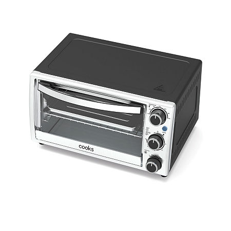 Cooks 4-Slice Toaster Oven, One Size, Stainless Steel