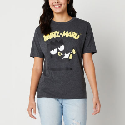 Juniors Bradtz-Maru Boyfriend Tee Womens Round Neck Short Sleeve Hello Kitty Graphic T-Shirt
