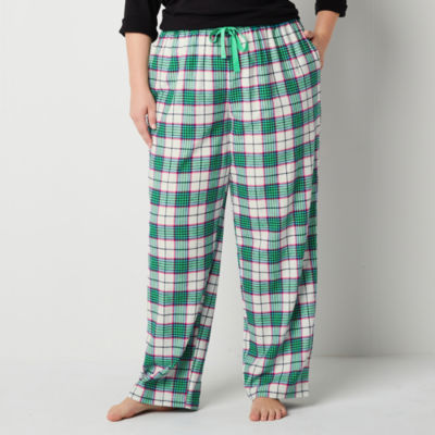 Sleep Chic Womens Pajama Fleece Pants With Socks