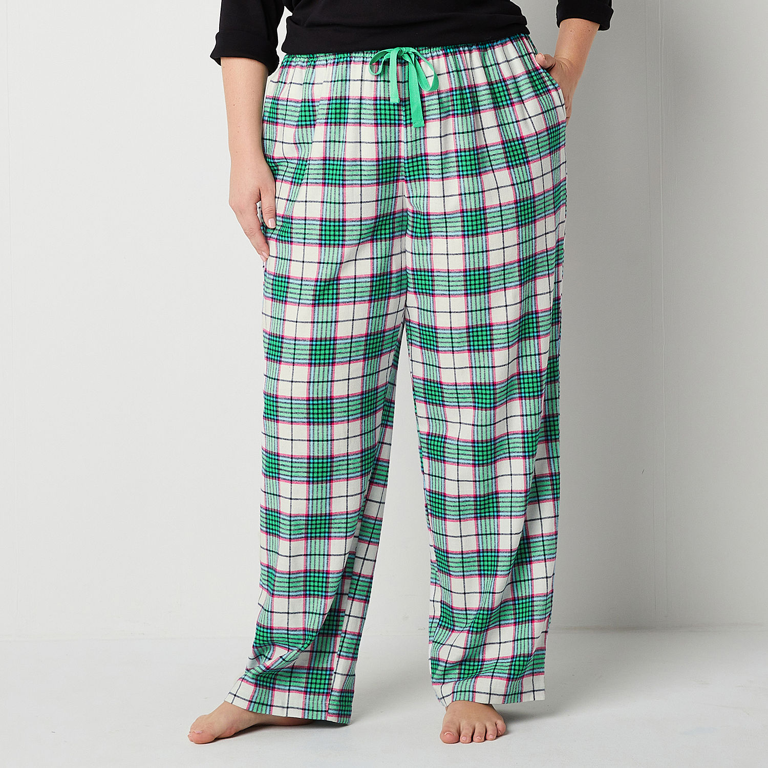 Sleep Chic Womens Plus Pajama Flannel Pants - JCPenney