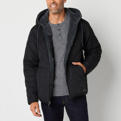 Free Country Mens Water Resistant Reversible Sherpa Lined Midweight Quilted Jacket