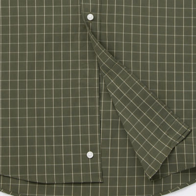 Stafford Magna Ready® Mens Regular Fit Easy-on + Easy-off Sensory Friendly Adaptive Stretch Fabric Wrinkle Free Long Sleeve Dress Shirt