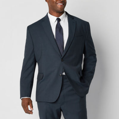 Stafford Coolmax Mens Big and Tall Striped Stretch Fabric Classic Fit