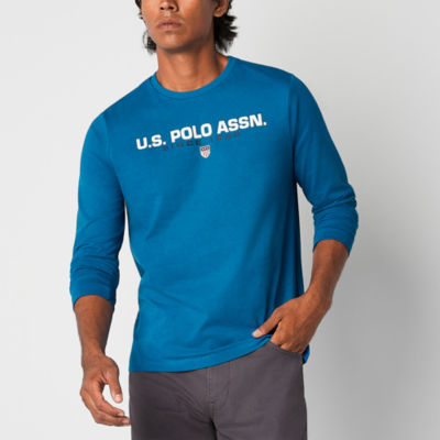 U.S. Polo Assn. Mens Crew Neck Long Sleeve Classic Fit Graphic T-Shirt