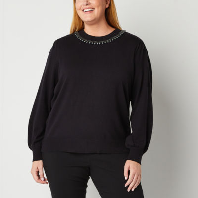 Plus size crew online neck jumper