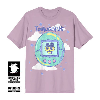 Juniors Tamagotchi Oversized Tee Womens Crew Neck Short Sleeve Graphic T-Shirt