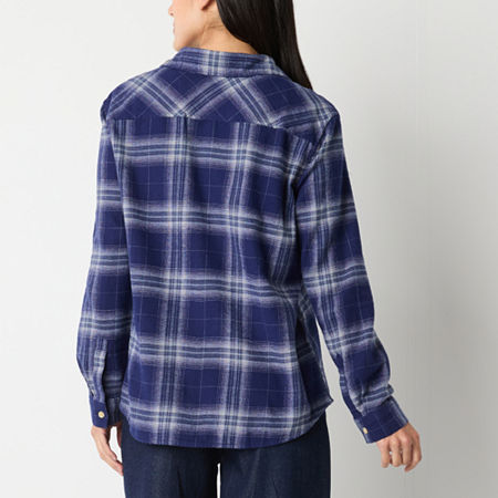 Thumbnail 2 of a.n.a Womens Plaid Long Sleeve Cuffed Sleeve Regular Fit Tall Button-Down Shirt, X-large Tall, Green