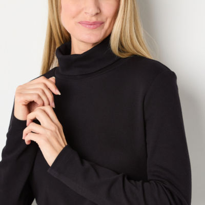 St. John's Bay Tall Womens Long Sleeve Turtleneck