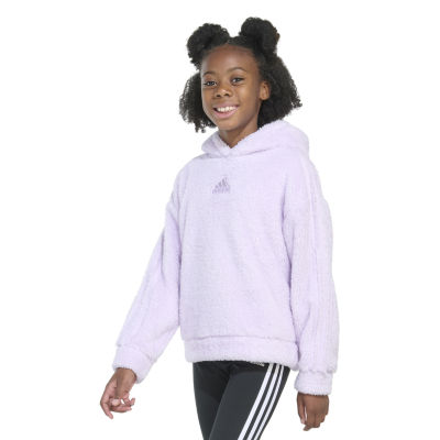 adidas Big Kid Girls Long Sleeve Embroidered Active Hoodie