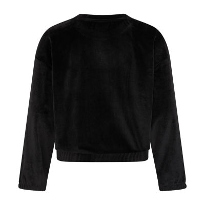 adidas Big Kid Girls Crew Neck Embroidered Long Sleeve Sweatshirt