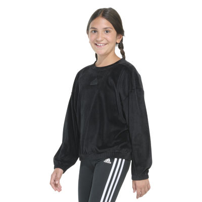 adidas Big Kid Girls Crew Neck Embroidered Long Sleeve Sweatshirt