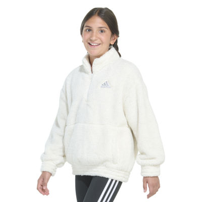 adidas Big Kid Girls Mock Neck Embroidered Long Sleeve Sweatshirt