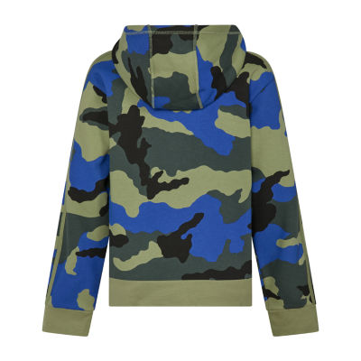 adidas Big Kid Boys Long Sleeve Embroidered Fleece Active Hoodie