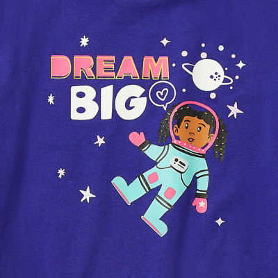 Hope & Wonder Black History Month Girls Short Sleeve 'Dream Big' Graphic T-Shirt