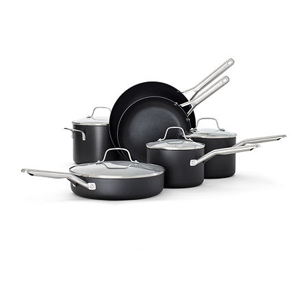 Calphalon Hard Anodized 10-pc. Cookware Set, One Size, Black