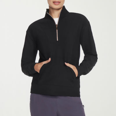 Skechers Womens Mock Neck Long Sleeve Quarter-Zip Pullover