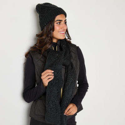 Mixit Diamond Cable Beanie Scarf With Beanie 2-pc. Cold Weather Sets