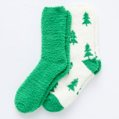 Mixit Cozy Womens 2 Pair Crew Socks