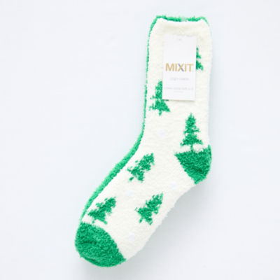 Mixit Cozy Womens 2 Pair Crew Socks