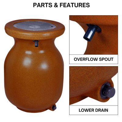 Koolatron Koolscapes® Stone-Look Rain Barrel, 50 gal