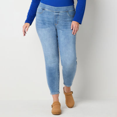 St. John's Bay - Plus Pull On Womens Mid Rise Jegging Jean