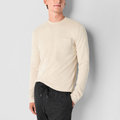 Stylus Mens Crew Neck Long Sleeve Pocket T-Shirt