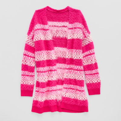 Thereabouts Little & Big Girls Long Sleeve Striped Cardigan