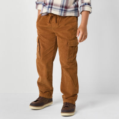 Thereabouts Little & Big Boys Pull-On Corduroy Straight Cargo Pant