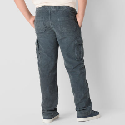 Thereabouts Little & Big Boys Pull-On Corduroy Straight Cargo Pant