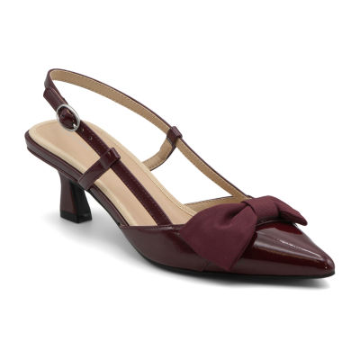 Adrienne Vittadini   Sapphire Womens Pointed Closed Toe Kitten Heel Pumps