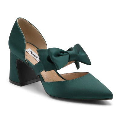 Charles David Andre Womens Pointed Closed Toe Block Heel Pumps