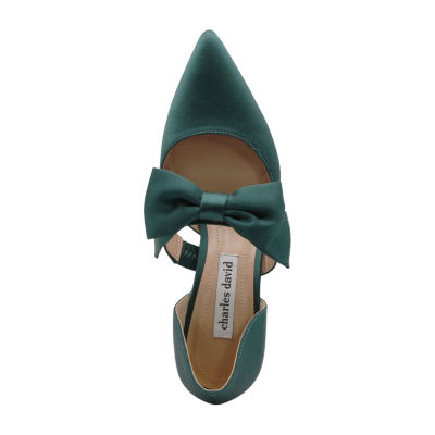 Charles David Andre Womens Pointed Closed Toe Block Heel Pumps